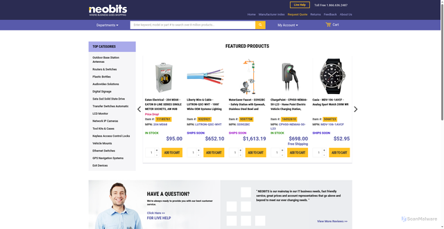 Security scan screenshot of https://neobits.com