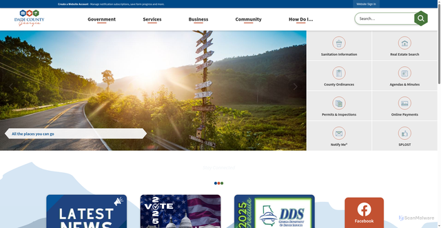 Security scan screenshot of https://dadecounty-ga.gov/