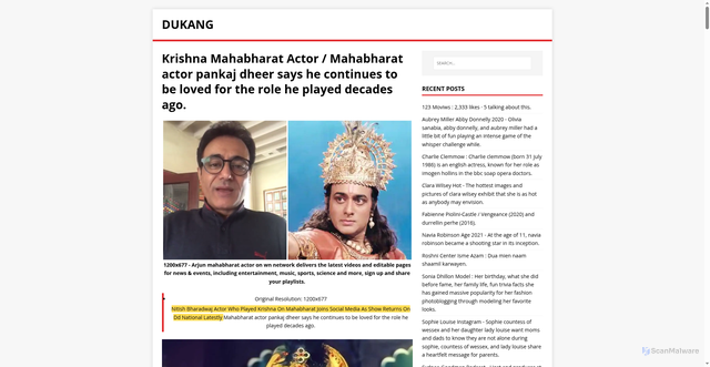 Security scan screenshot of https://kandugas.pages.dev/post/krishna-mahabharat-actor/