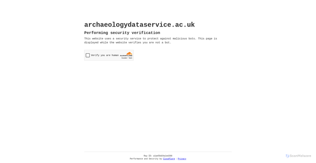 Security scan screenshot of https://archaeologydataservice.ac.uk