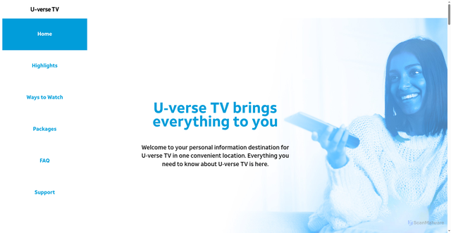 Security scan screenshot of https://watch.att.com/uverse-tv/