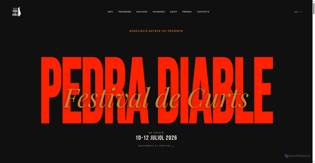 Security scan screenshot of https://festival-pedra-del-diable.pages.dev/ca/
