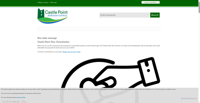 Security scan screenshot of https://www.castlepoint.gov.uk/