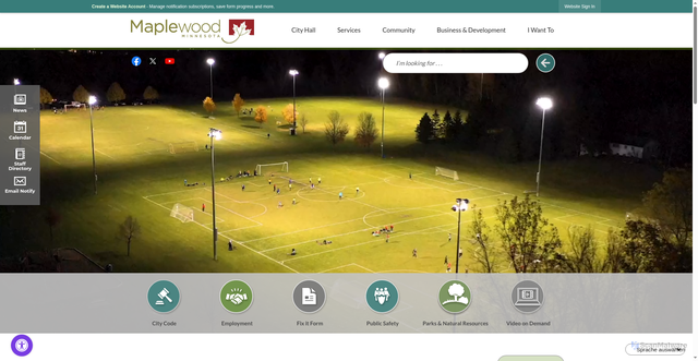 Security scan screenshot of https://maplewoodmn.gov/