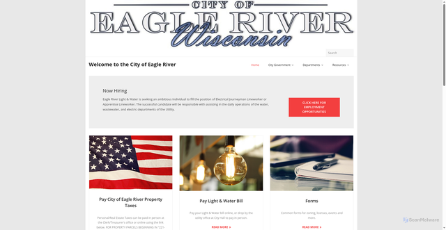 Security scan screenshot of https://eagleriverwi.gov/