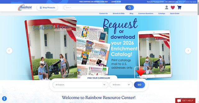 Security scan screenshot of https://www.rainbowresource.com