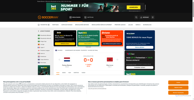 Security scan screenshot of https://br.soccerway.com/jogo/holanda-WYintcWb/marrocos-IDKYO3R8/