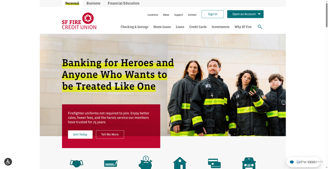 Security scan screenshot of https://sffirecu.org