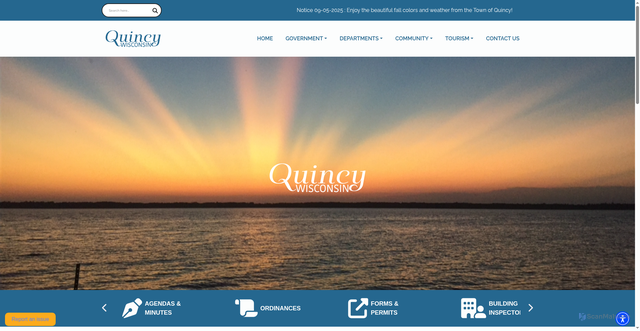 Security scan screenshot of https://quincywi.gov/
