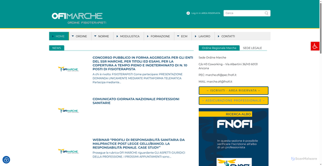 Security scan screenshot of https://www.fnofi.it/ofi-marche/
