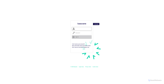 Security scan screenshot of https://www.baswareone.com