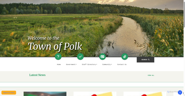 Security scan screenshot of https://townofpolk-wi.gov/