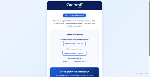 Security scan screenshot of https://hosting-cloud.net