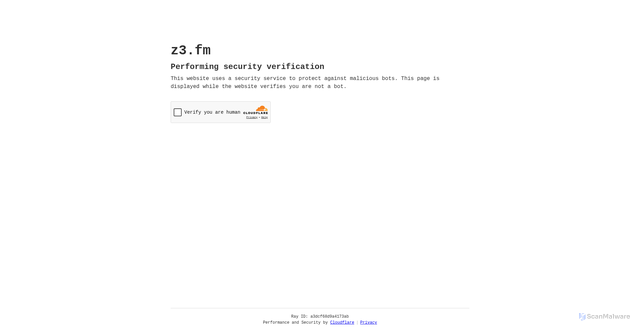 Security scan screenshot of https://z3.fm