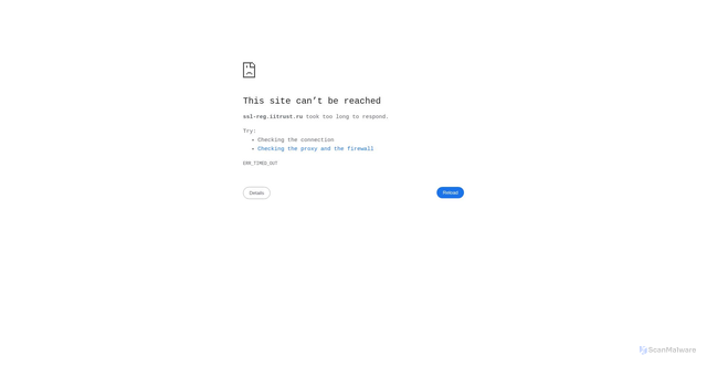 Security scan screenshot of https://ssl-reg.iitrust.ru