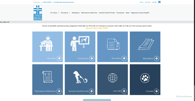 Security scan screenshot of https://ordineveterinaririmini.it/