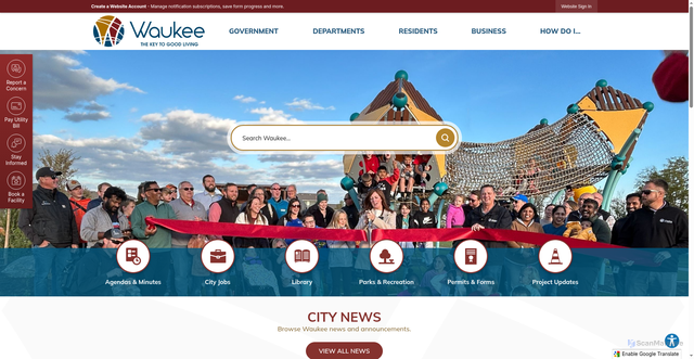 Security scan screenshot of https://www.waukee.org/