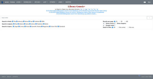 Security scan screenshot of https://libgen.bz