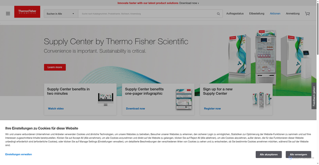 Security scan screenshot of https://resource.thermofisher.com