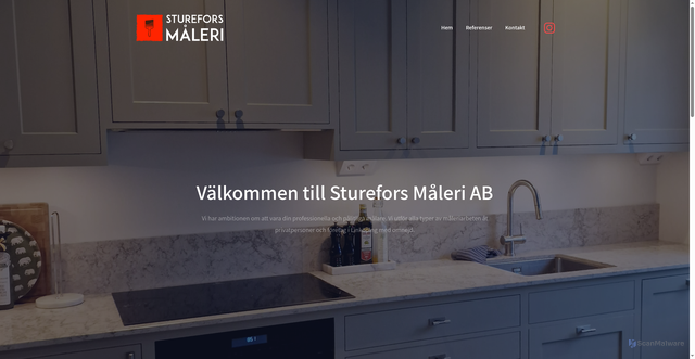 Security scan screenshot of https://stureforsmaleri.se