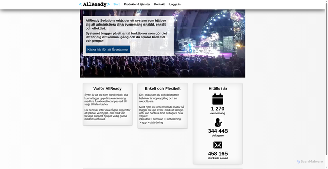 Security scan screenshot of https://www.allready.net/