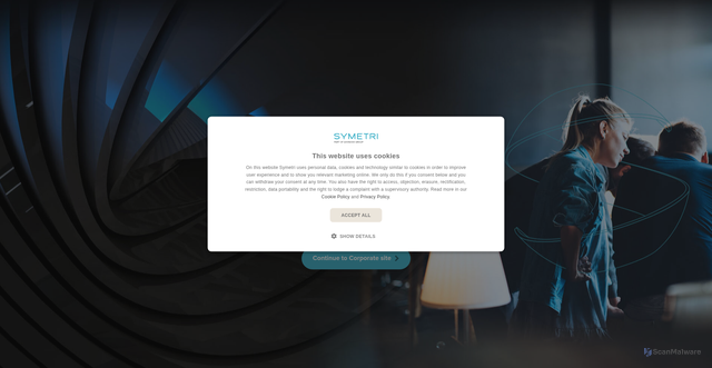 Security scan screenshot of https://symetri.com