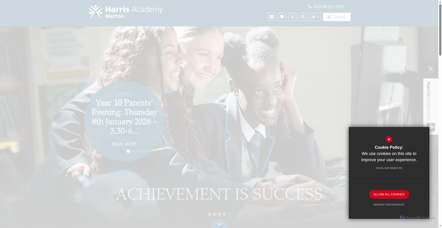 Security scan screenshot of https://www.harrismerton.org.uk/