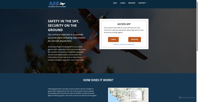 Security scan screenshot of https://www.aff.gov/