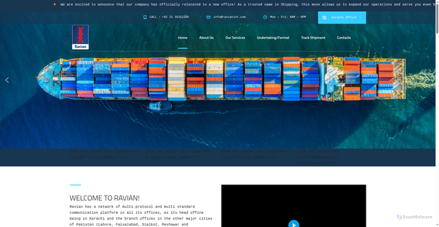 Security scan screenshot of https://ravianint.com