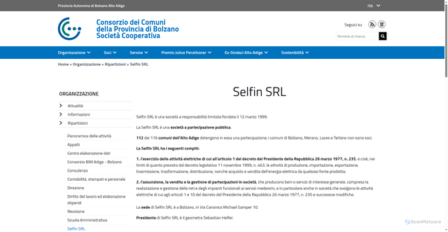 Security scan screenshot of https://www.gvcc.net/Selfin_srl