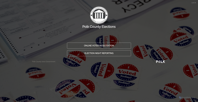 Security scan screenshot of https://polkelectionia.gov/