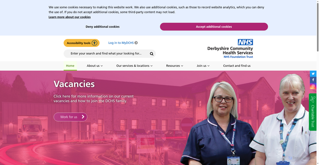 Security scan screenshot of https://dchs.nhs.uk/