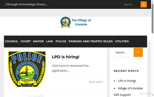 Security scan screenshot of https://www.linndalevillage-oh.gov/