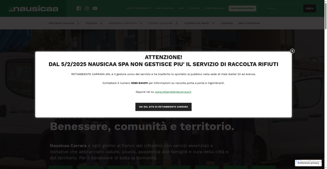 Security scan screenshot of https://www.nausicaacarrara.it