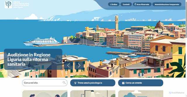 Security scan screenshot of https://www.ordinepsicologi-liguria.it