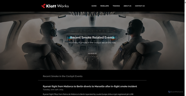 Security scan screenshot of https://www.klattworks.com/recent-events/