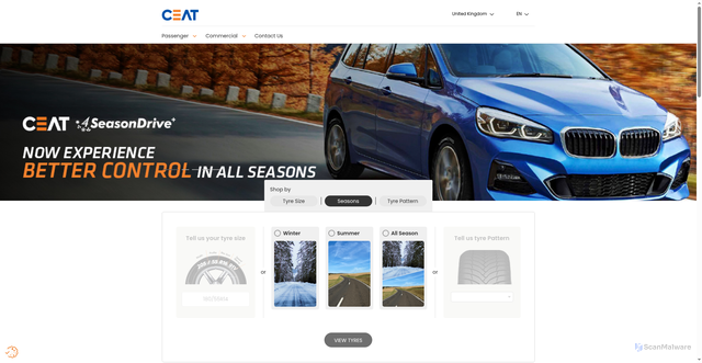 Security scan screenshot of https://ceat.com