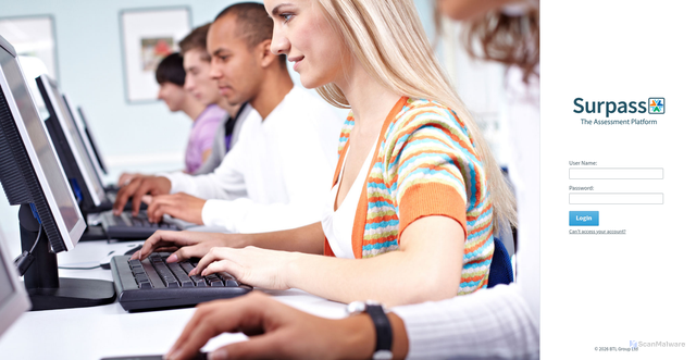 Security scan screenshot of https://institutes.surpass.com