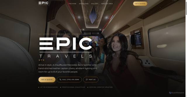 Security scan screenshot of http://epictravelshtx.com/
