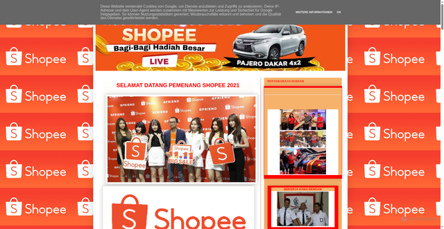 Security scan screenshot of http://www.pesta--shopee779.blogspot.com/