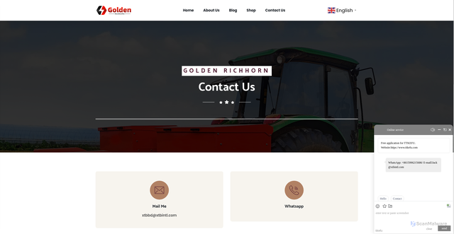 Security scan screenshot of http://grhagri.com/ContactUs/