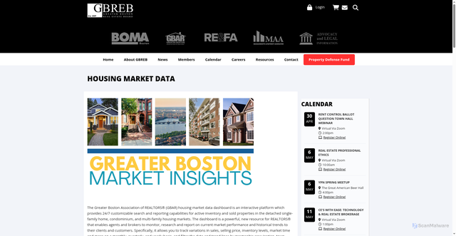 Security scan screenshot of https://www.gbreb.com/Sites/GBAR/Market-Data-Housing-Reports/MHM-Reports/Housing_Market_Data.aspx