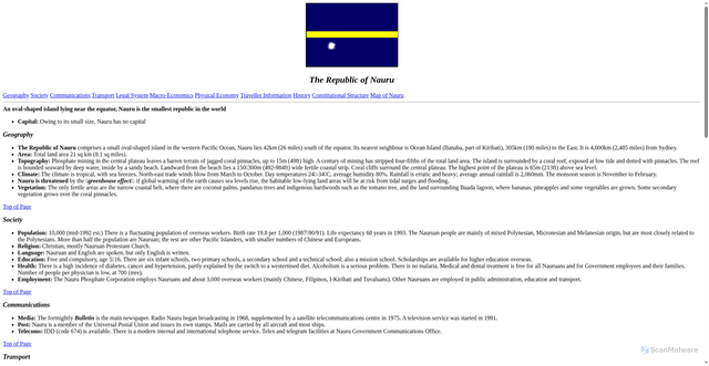 Security scan screenshot of https://www.earth.northwestern.edu/people/emile/nauru.html