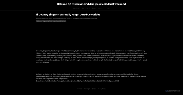 Security scan screenshot of https://zonafocussphere-dpogm5ytwecp.edgeone.app/18-country-singers-you-totally-forgot-dated-celebrities.html