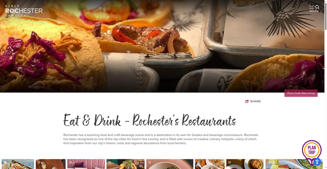 Security scan screenshot of https://www.visitrochester.com/restaurants/