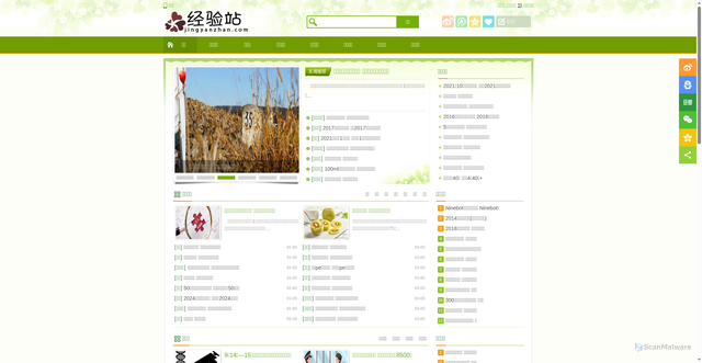 Security scan screenshot of https://www.jingyanzhan.com