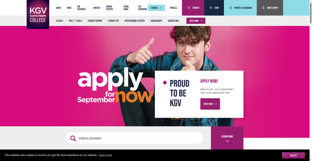 Security scan screenshot of https://www.kgv.ac.uk/