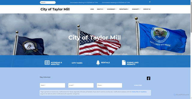 Security scan screenshot of https://taylormillky.gov/