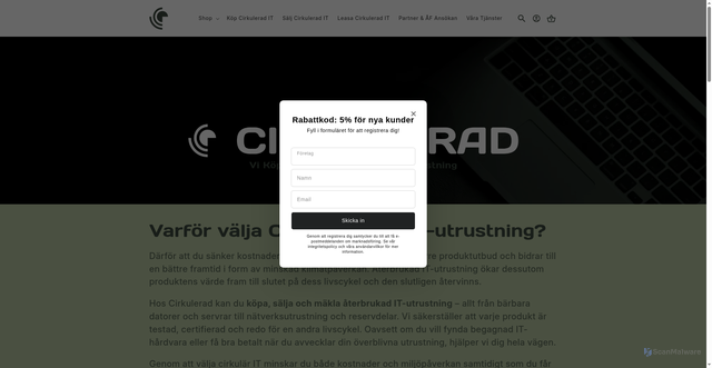 Security scan screenshot of https://cirkulerad.se