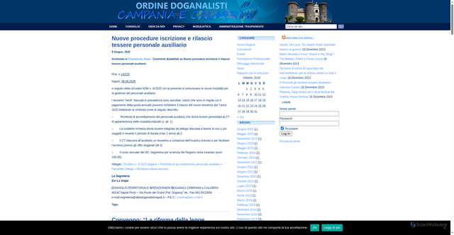 Security scan screenshot of https://www.albodoganalistinapoli.it/